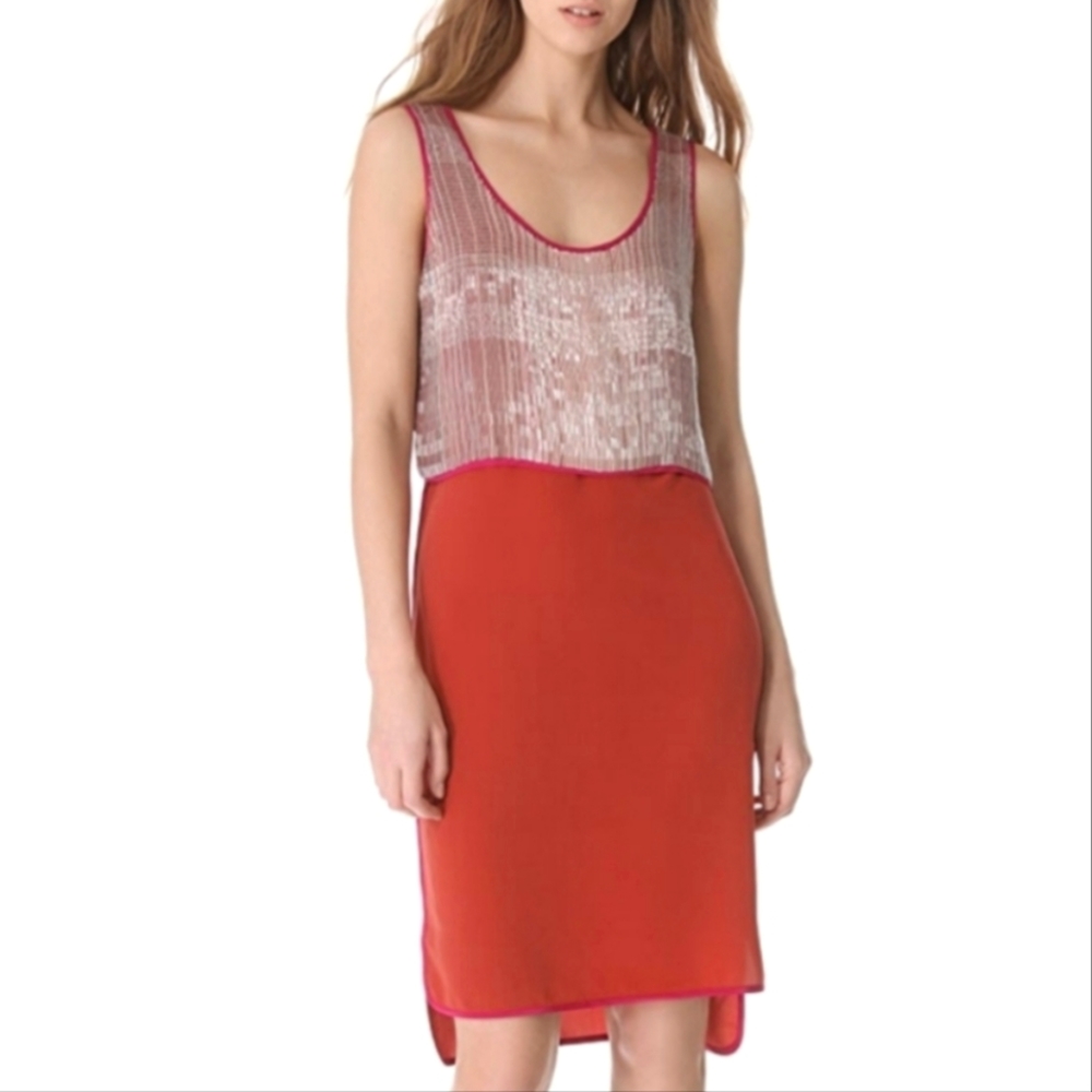 Beaded Silk Slip Flapper Dress XS Cocktail Party Sleeveless - Veronica Beard